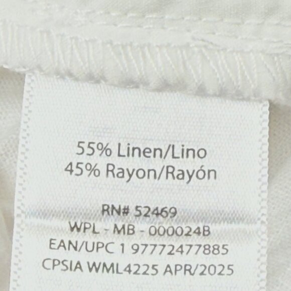 Sofia Vergara Jeans Women's Linen Blend High Rise Belted White Shorts Size 16 NW - Picture 7 of 11